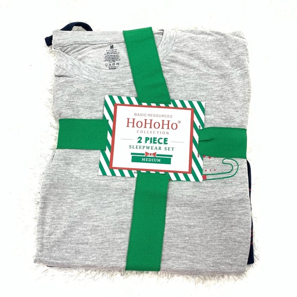 Men’s 2-Piece Holiday Sleepwear Set Basic Resources Hohoho Collection New - Picture 2 of 9